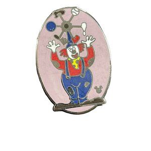 Disney Pinwheels Clown Trading Pin Hidden Mickey Juggling Toontown Brooch Badge